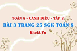 Bài 3 trang 25 Toán 8 Cánh Diều Tập 2
